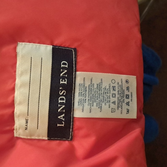 Lands' End Goose Down Quilted Women's Vest Orange Size Extra Large NWOT - Picture 5 of 6